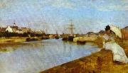 Berthe Morisot The Harbor at Lorient, National Gallery of Art, Washington china oil painting artist